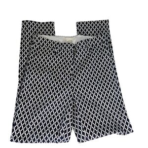 H&M Navy and White Geometric Print Pants